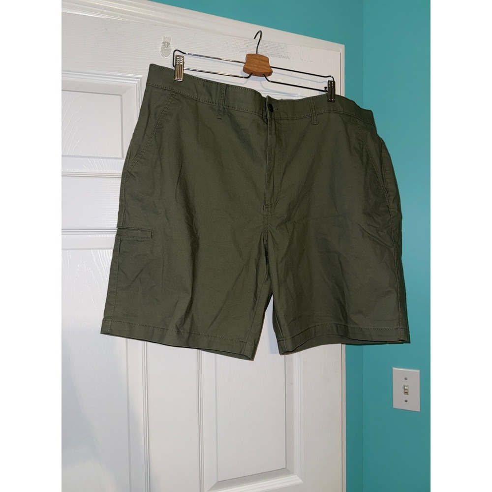 Brahma Mens Relaxed Fit Canvas Shorts Olive Green Size 44 NWT